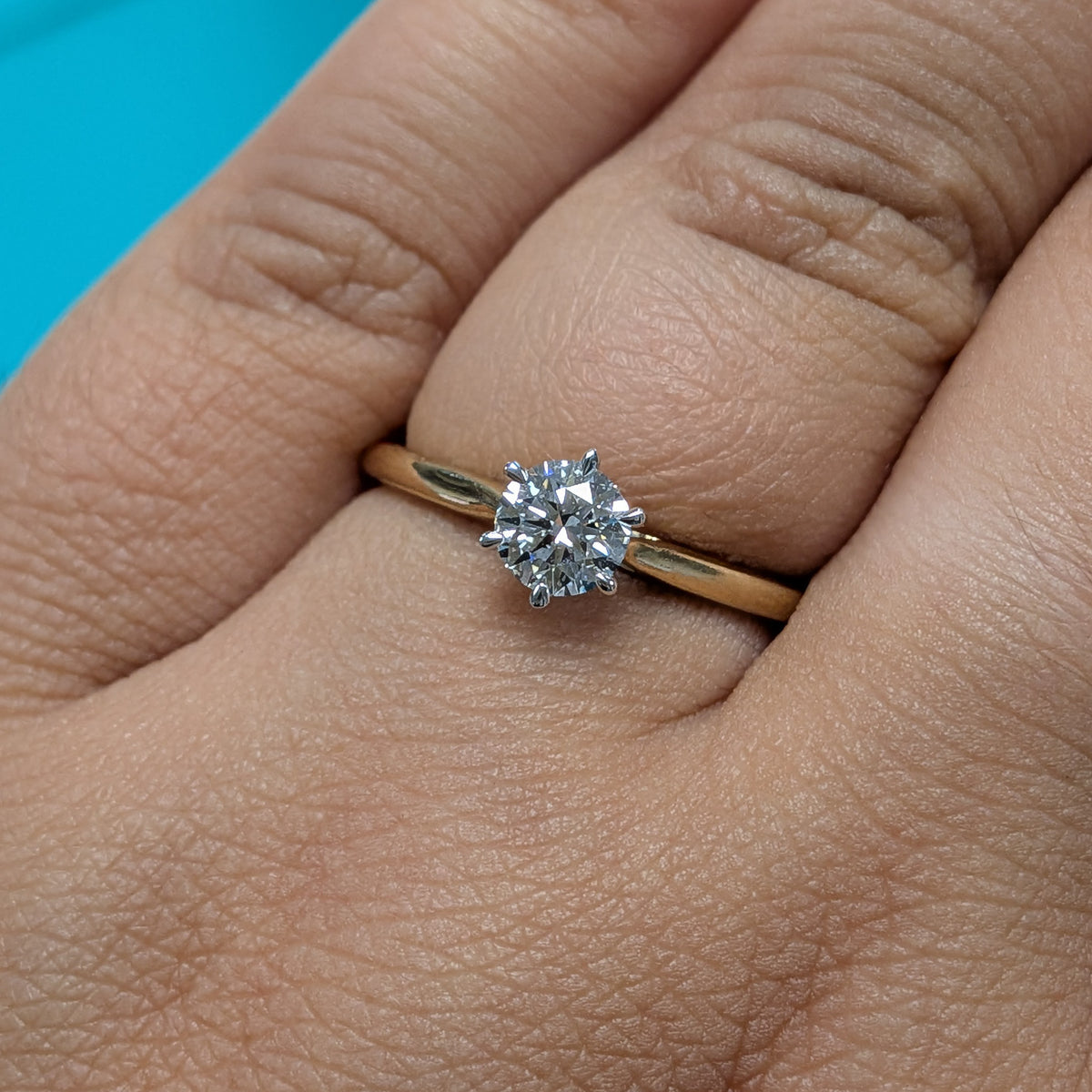 Laboratory Grown Brilliant Cut Diamond Solitaire Engagement Ring in 9ct Yellow Gold, 0.50ct