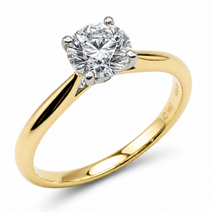 Laboratory Grown Diamond Solitaire Engagement Ring in 9ct Yellow Gold, 0.78ct