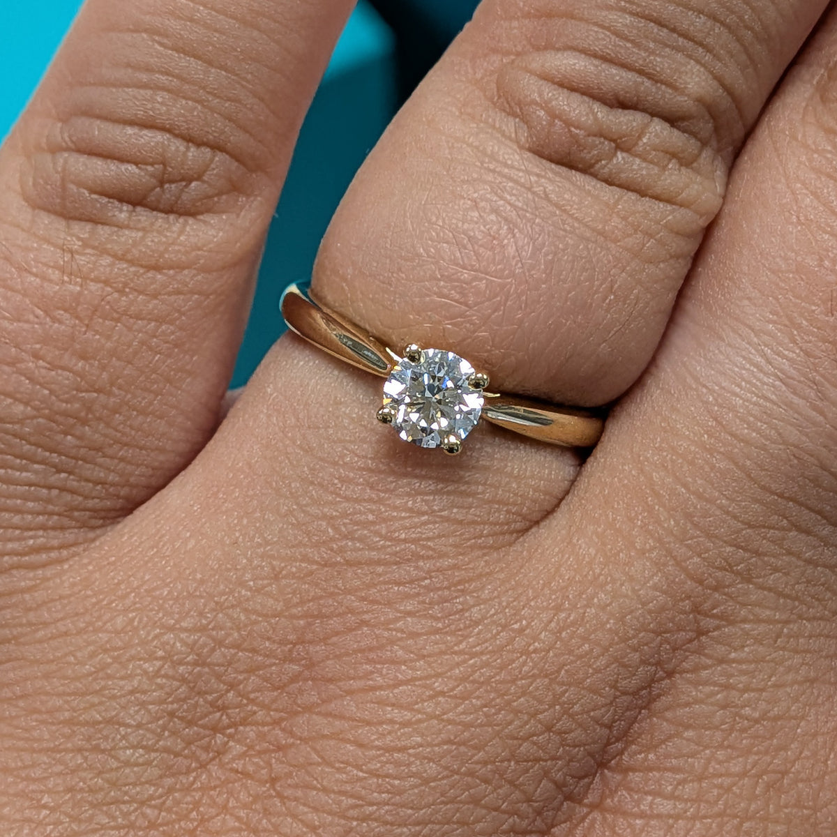 Laboratory Grown Brilliant Cut Diamond Solitaire Engagement Ring in 9ct Yellow Gold, 0.50ct