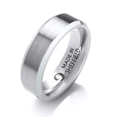 'Brightside' ring in Sheffield stainless steel