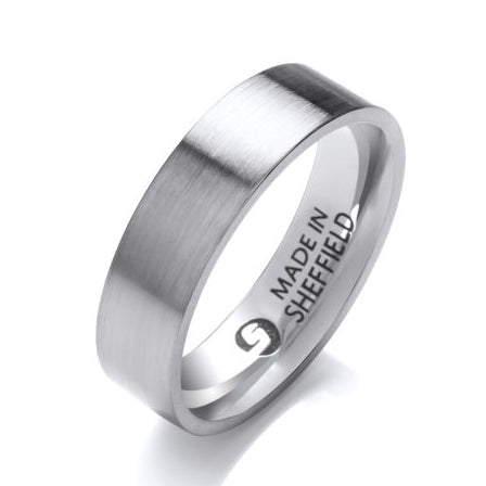 'Kelham' ring in Sheffield stainless steel