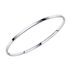Plain push-on bangle in silver.