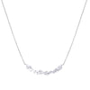 Cubic zirconia scatter necklace in silver