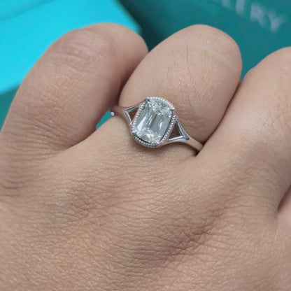 Laboratory Grown Old European Style Diamond Solitaire Engagement Ring in Platinum, 1.09ct