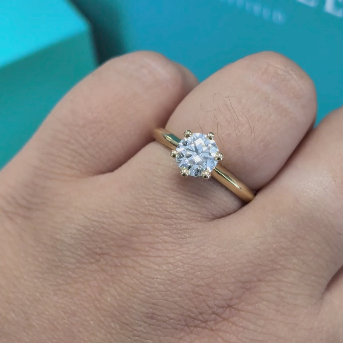 Laboratory Grown Diamond Solitaire Ring in 18ct Yellow Gold, 1.00ct