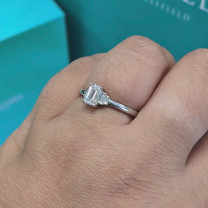 Laboratory Grown Diamond Five Stone Ring in Platinum, 0.69ct