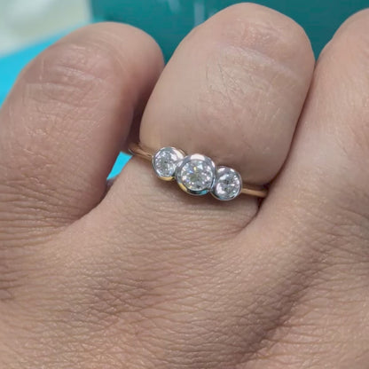 Diamond Trilogy Engagement Ring in 9ct Yellow Gold, 0.50ct