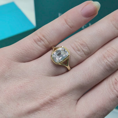 Laboratory Grown Old European Cut Diamond Solitaire Ring in 18ct Yellow Gold, 2.09ct