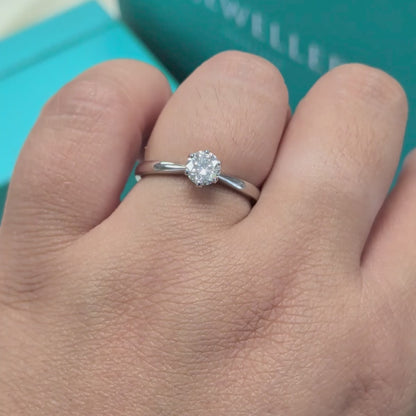 Laboratory Grown Diamond Solitaire Engagement Ring in Platinum, 0.50ct