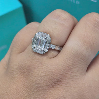 Laboratory Grown Diamond Cluster Ring in Platinum, 2.55ct