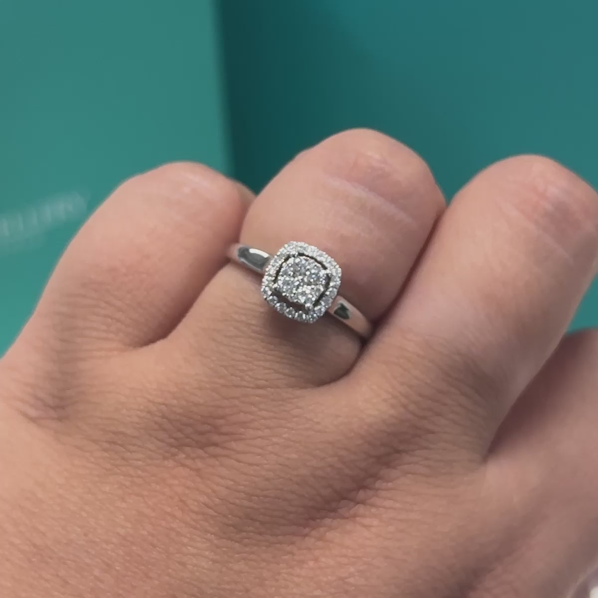 Diamond cushion shape cluster &