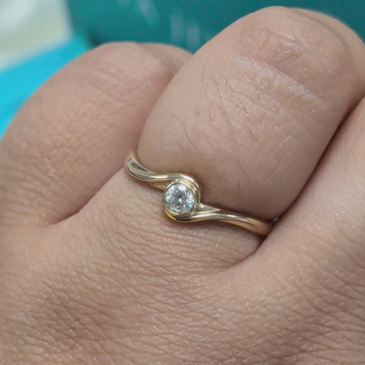 Diamond Solitaire Engagement Ring in 9ct Yellow Gold, 0.13ct