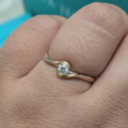 Diamond Solitaire Engagement Ring in 9ct Yellow Gold, 0.13ct