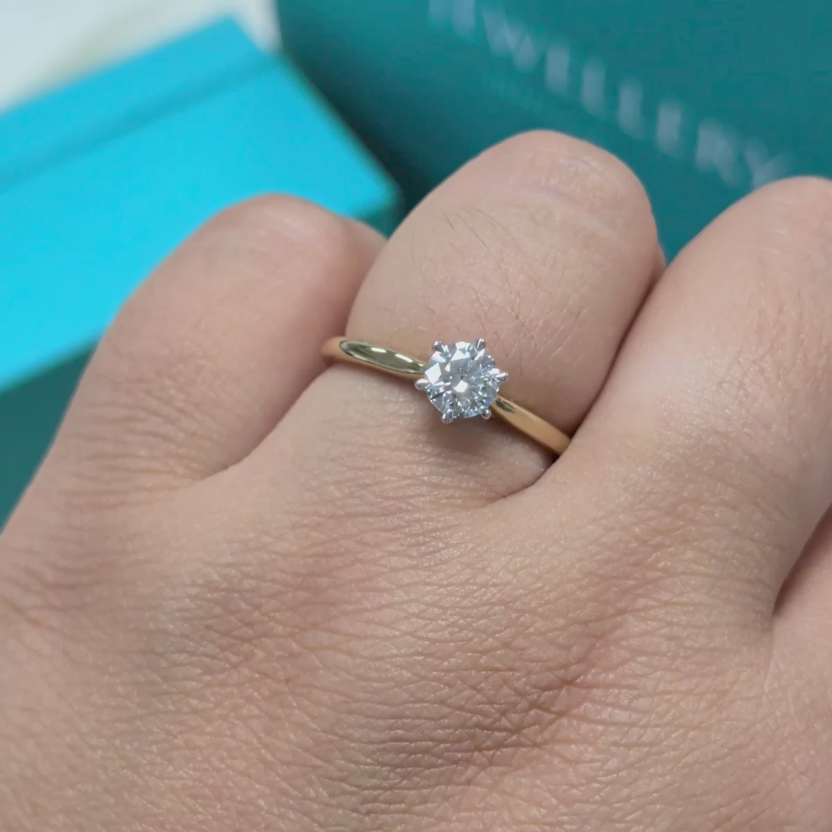 Laboratory Grown Brilliant Cut Diamond Solitaire Engagement Ring in 9ct Yellow Gold, 0.50ct