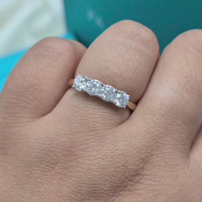 Four Stone Diamond Engagement Ring in 9ct Yellow Gold, 1.00ct