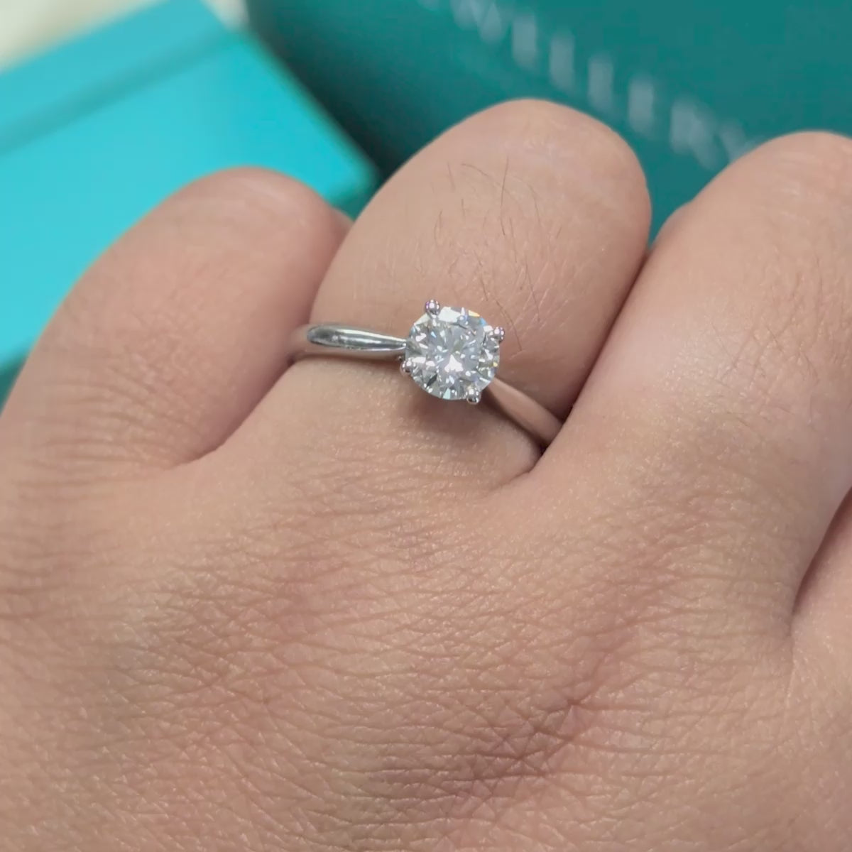 Laboratory Grown Brilliant Cut Diamond Solitaire Engagement Ring in 9ct White Gold, 0.78ct