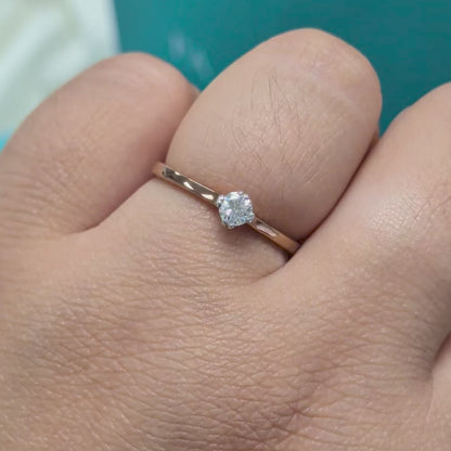 Diamond Solitaire Engagement Ring in 9ct Rose Gold, 0.17ct