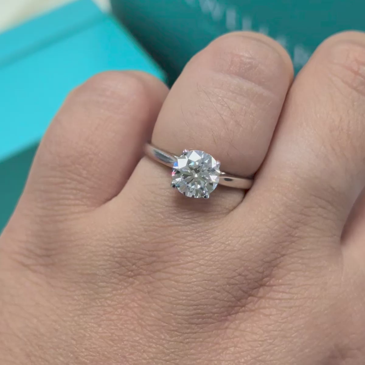 Laboratory Grown Brilliant Cut Diamond Solitaire Engagement Ring in 9ct White Gold, 1.50ct