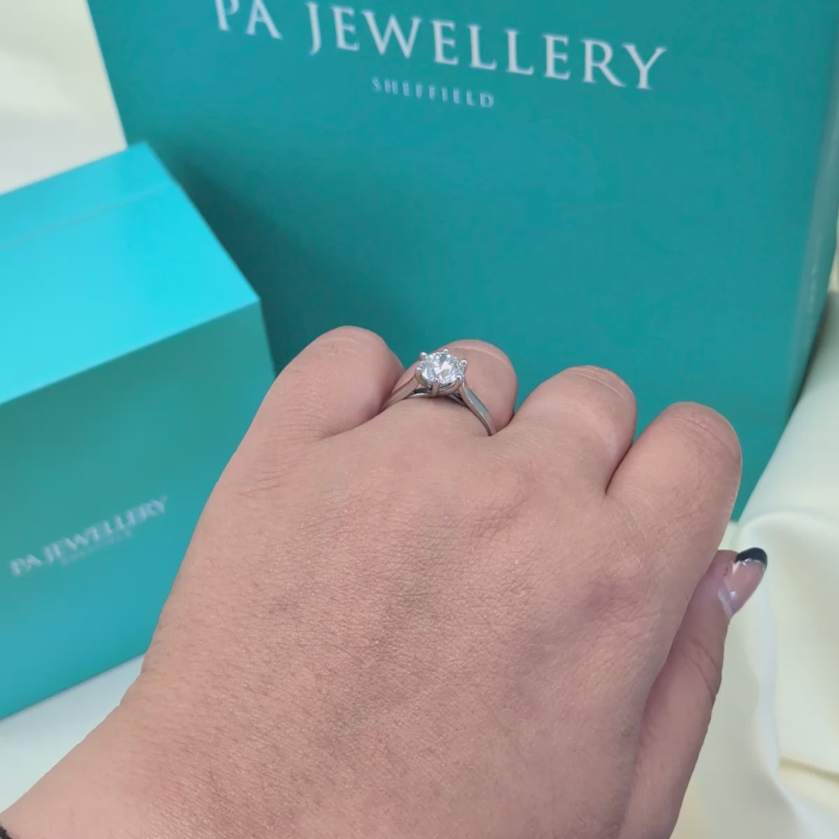 Brilliant Diamond Solitaire Engagement Ring in Platinum, 1.33ct