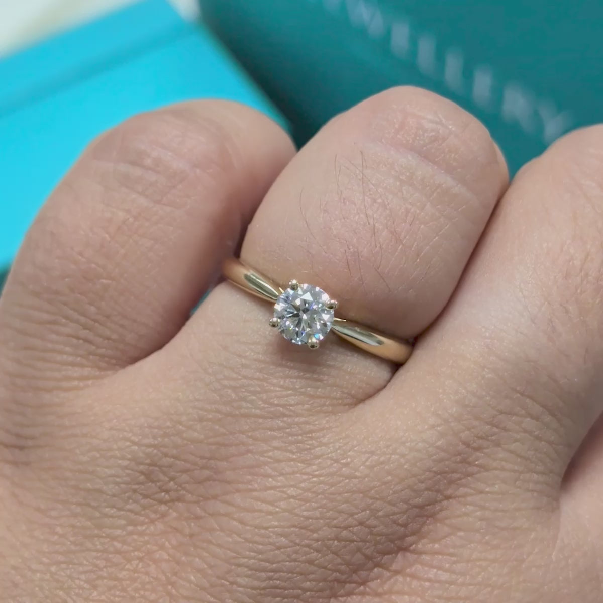 Laboratory Grown Brilliant Cut Diamond Solitaire Engagement Ring in 9ct Yellow Gold, 0.50ct