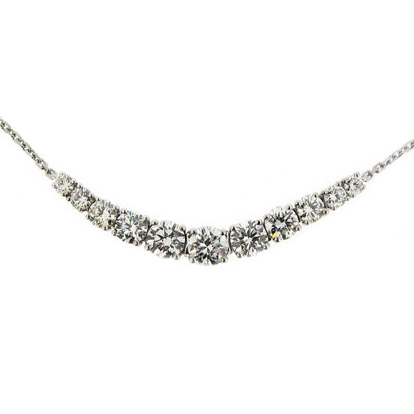Neckwear - Diamond centrepiece necklace in 18ct white gold, 1.04ct  - PA Jewellery