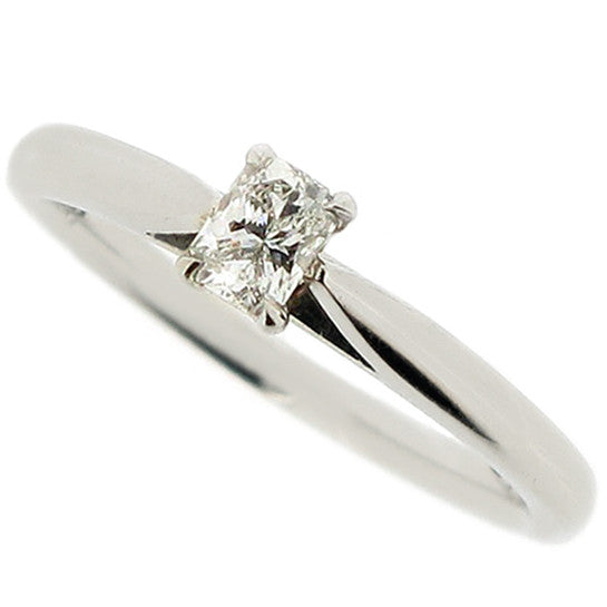 Phoenix cut diamond solitaire ring in platinum, 0.21ct