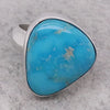 Turquoise dress ring in silver