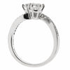 Diamond twist two stone ring in 18ct white gold, 1.13ct