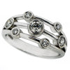 Ring - Multi row diamond dress ring in 18ct white gold, 0.47ct.  - PA Jewellery