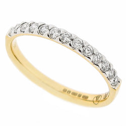 Brilliant cut diamond half eternity ring in 18ct gold, 0.25ct