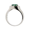 Ring - Green Tourmaline and diamond ring in 18ct white gold  - PA Jewellery