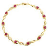 Ruby and diamond bracelet in 9ct gold