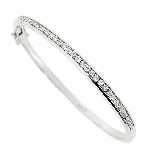 Wristwear - Diamond bangle in 18ct white gold, 0.94ct  - PA Jewellery