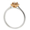 Rings - Phoenix cut diamond halo cluster ring in 18ct white and rose gold, 0.43ct  - PA Jewellery