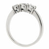Brilliant cut diamond three stone ring in platinum, 1.01ct