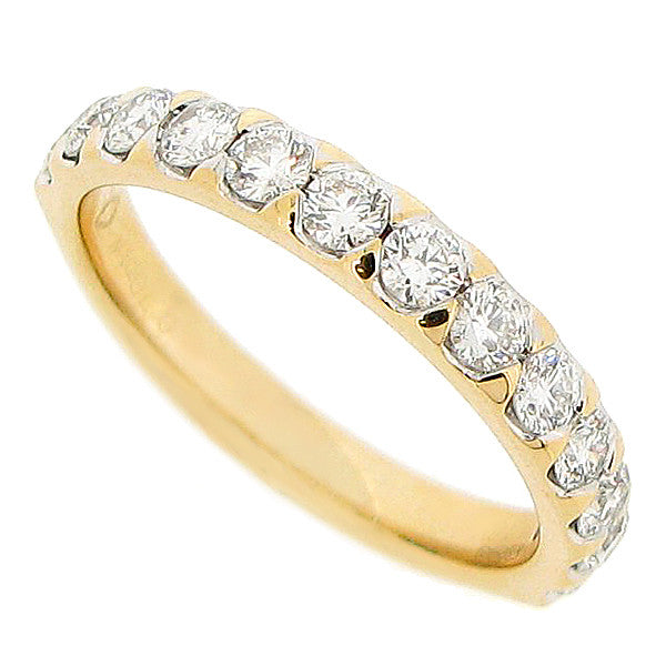 Brilliant cut diamond half eternity ring in 18ct gold, 0.70ct