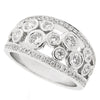 Diamond set 'bubble' cluster ring in 18ct white gold, 1.09ct