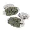 Ailsa Craig granite torpedo-shaped cufflinks in silver
