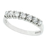 Cubic zirconia seven stone band ring in 9ct white gold