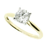 Cubic zirconia solitaire ring in 9ct yellow gold