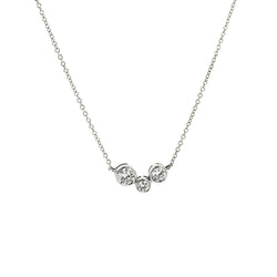 Diamond 'bubble' necklace in 18ct white gold, 0.37ct
