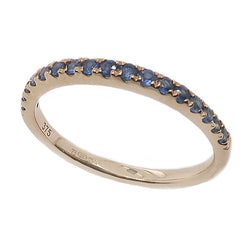 Sapphire half eternity ring in 9ct gold
