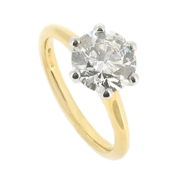 Diamond solitaire ring in 18ct gold, 2.01ct