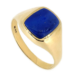 Lapis lazuli signet ring in 9ct gold