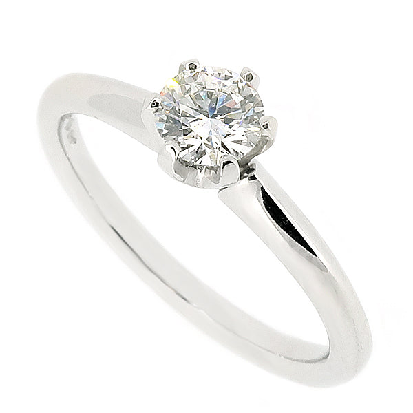 Lab-grown diamond brilliant cut solitaire ring in platinum, 0.36ct