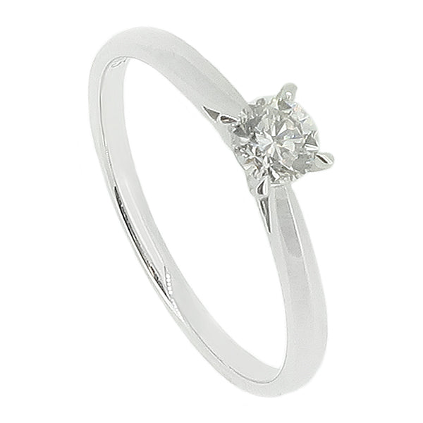 Brilliant cut diamond solitaire ring in 9ct white gold, 0.25ct