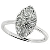 Diamond marquise shaped cluster ring in platinum, 0.20ct