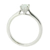 Lab-grown oval diamond solitaire ring in platinum, 0.71ct