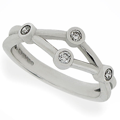 Ring - Diamond dress ring in 18ct white gold, 0.14ct  - PA Jewellery
