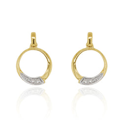 Diamond circle earrings in 9ct gold